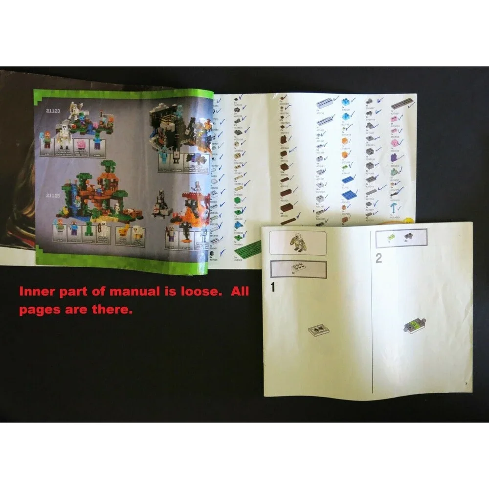 LEGO Minecraft The Iron Golem Complete set box instruction manual 21123 retired